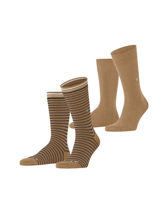 Burlington Sok Everyday Stripe 2-pack | Bruin