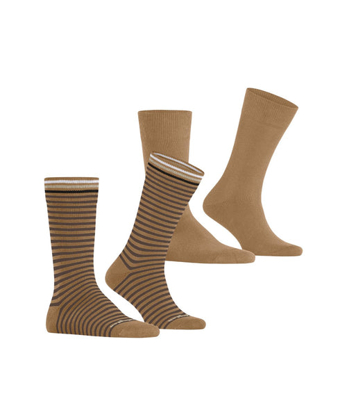 Burlington Sok Everyday Stripe 2-pack | Bruin