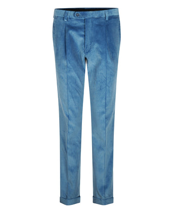 Corduroy Pantalon Brede Rib | Blauw