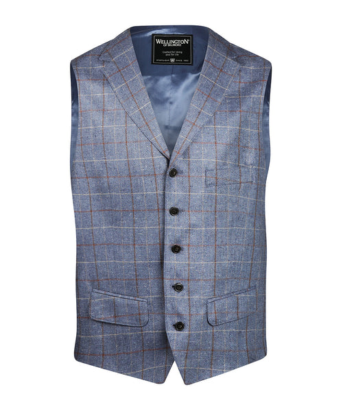 Wellington Gilet 100% Zijde | Blauw