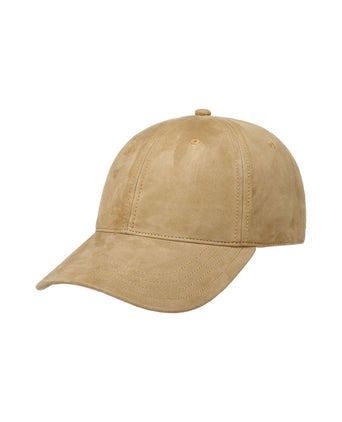 Baseballkappe aus Ziegenveloursleder | Beige