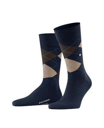 Burlington Edinburgh Heren Sokken | Blauw