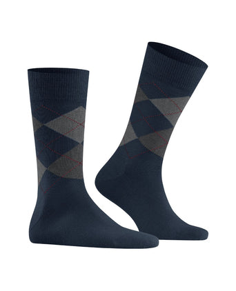 Burlington Edinburgh Heren Sokken | Blauw