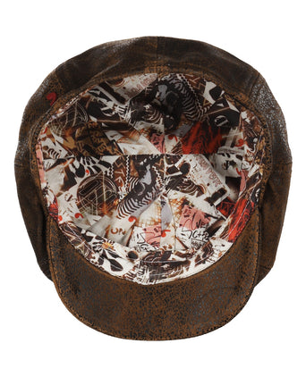 Ballon Cap Leer | Bruin