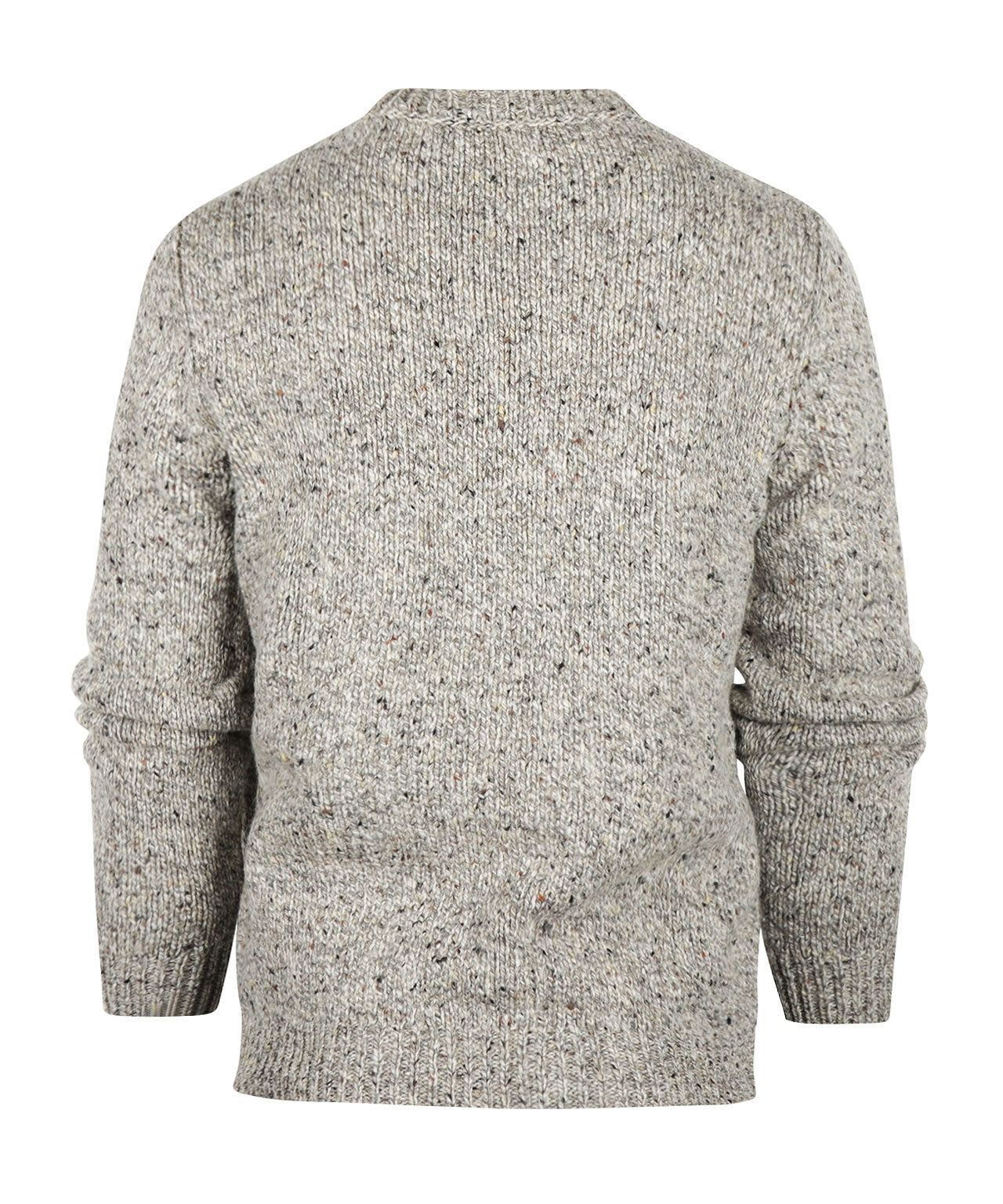 Ronde Hals Pullover | Beige/Bruin melange