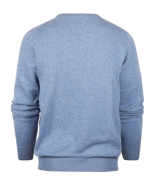 Rundhals-Kaschmirpullover | Blau