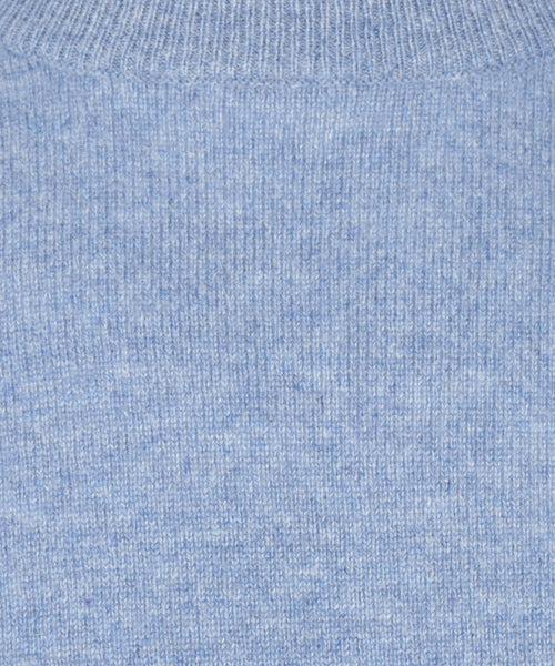 Rundhals-Kaschmirpullover | Blau