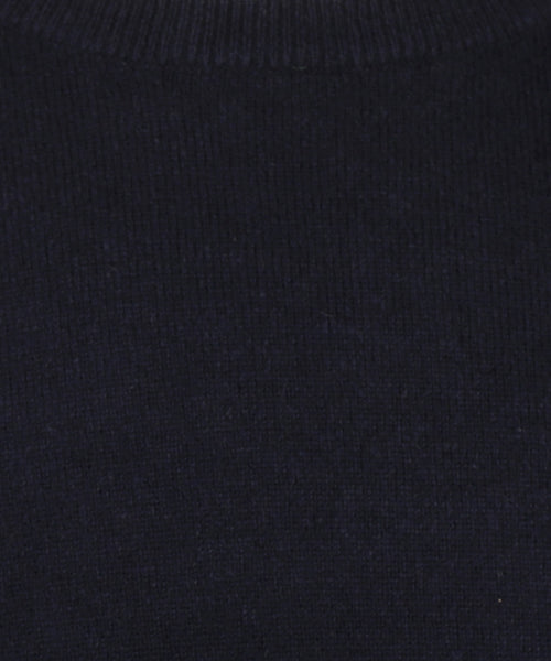 Rundhals-Kaschmirpullover | Marineblau