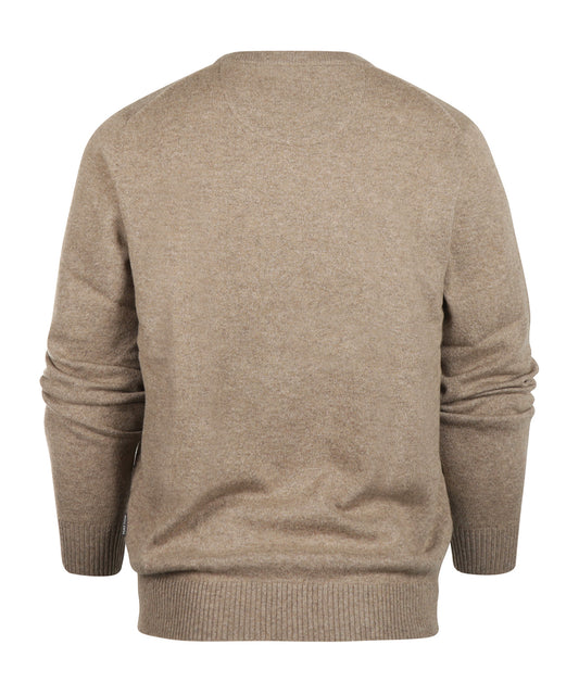 Round Neck Cashmere Sweater | Beige