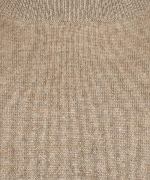 Rundhals-Kaschmirpullover | Beige