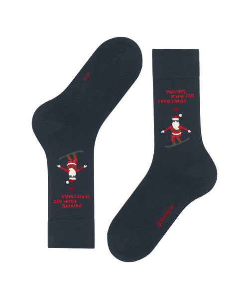 Burlington Snowboarding Santa sok | Blauw
