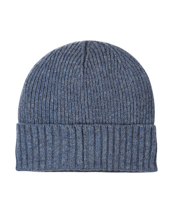 Barbour Carlton Beanie Hat | Denim Blauw