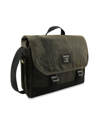 Barbour Field Wax Messenger | Groen