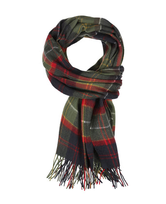 Barbour Brack Patchwork Tartan Scarf | Rood