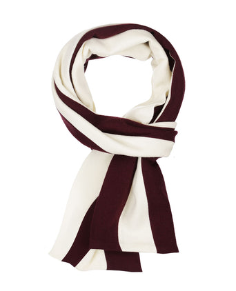 College-Schal aus 100 % Wolle | Rot