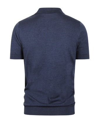 Barbour Buston Knit Polo | Navy Blauw