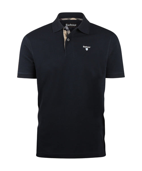 Barbour Tartan Pique Polo | Navy Blauw