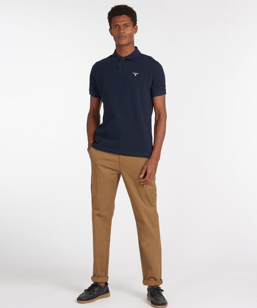 Barbour Tartan Pique Polo | Navy Blauw