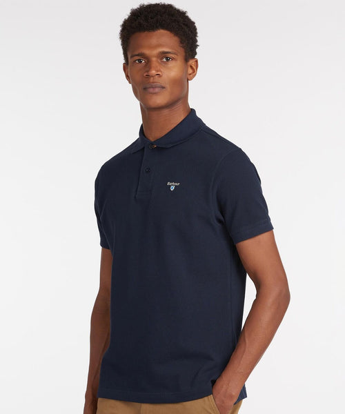 Barbour Tartan Pique Polo | Navy Blauw