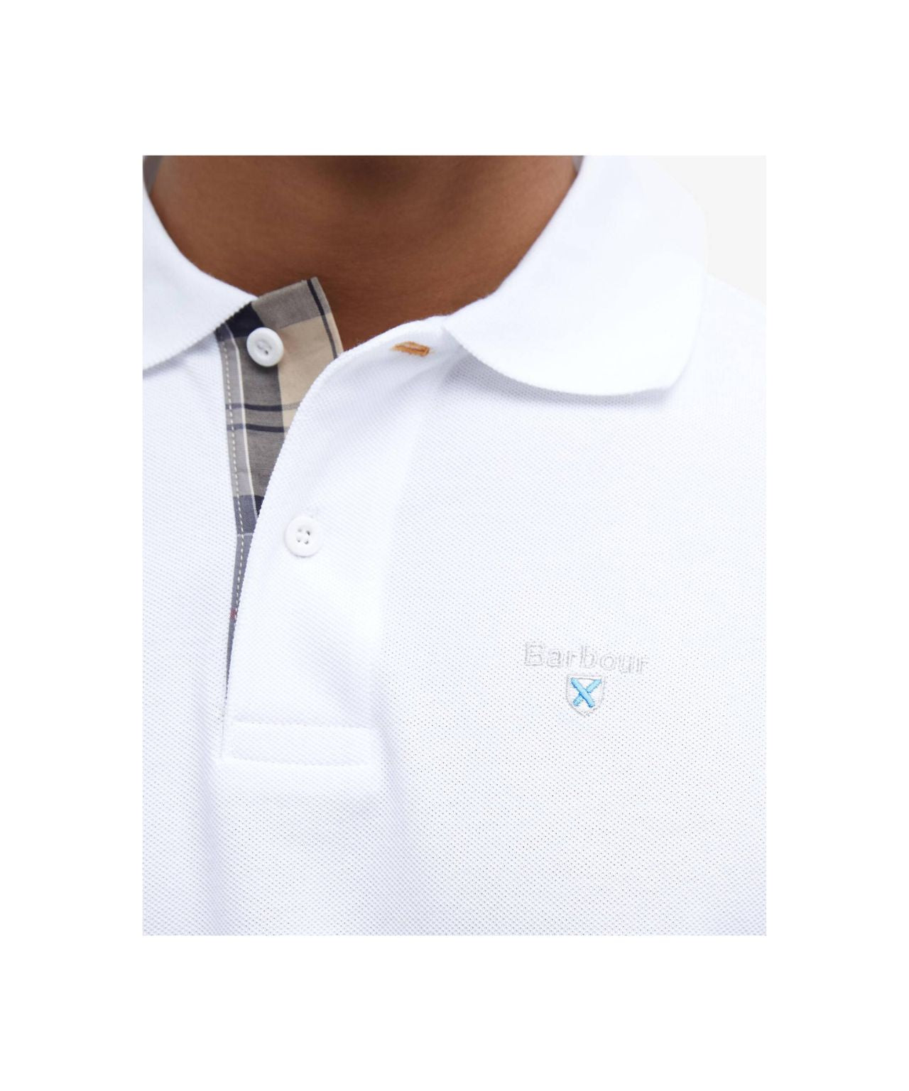 Tartan Pique Polo | White Dress