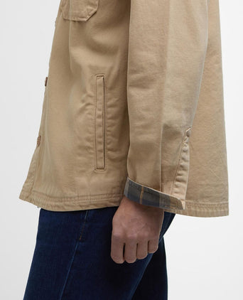 Barbour Lingfield Canvas Overshirt | Beige