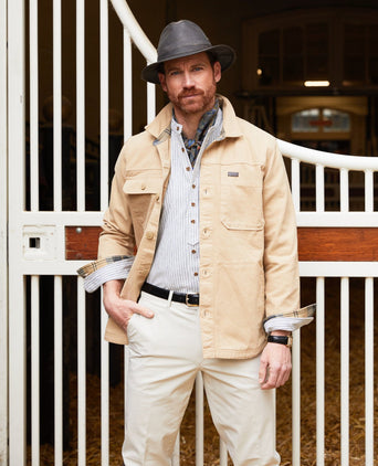 Barbour Lingfield Canvas Overshirt | Beige