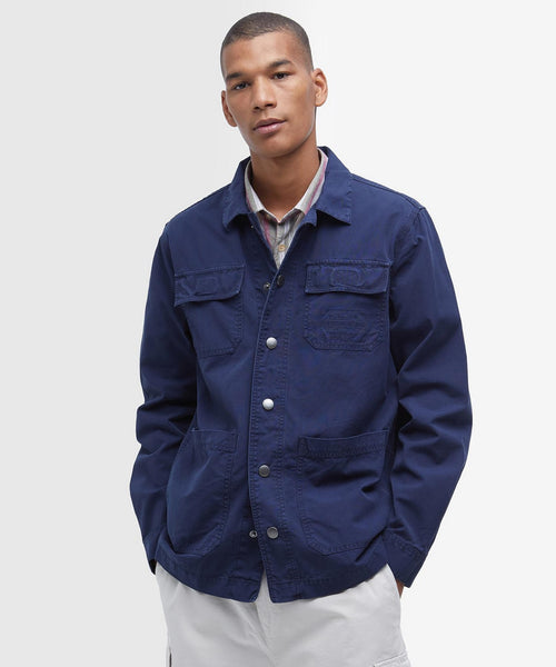 Barbour Grindle Cargo Overshirt | Navy Blauw