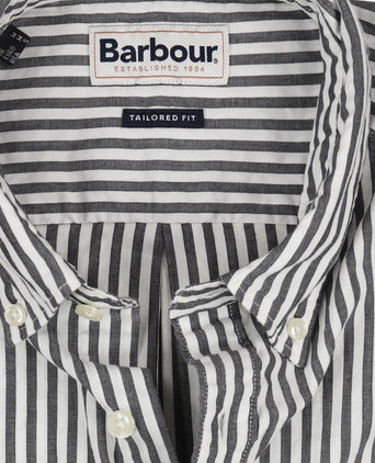 Barbour Cresswell Seersucker Kurzarmhemd | Marineblau