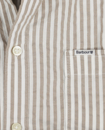 Barbour Cresswell Seersucker Overhemd Korte Mouw | Beige