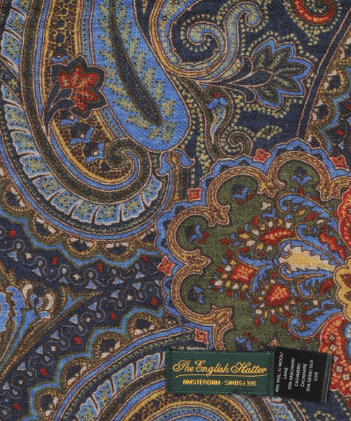 Sjaal Wol/Cashmere/Zijde | Blauw