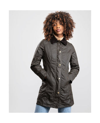 Barbour Belsay Wax Jacket Dames | Olive