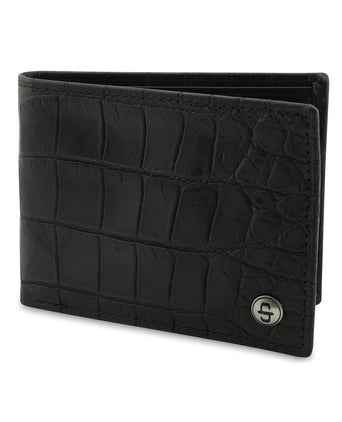 Stetson Croco Embossed Wallet | Zwart