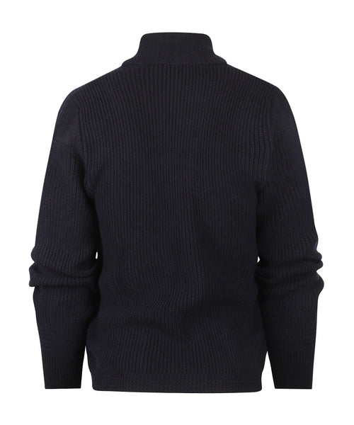 William Lockie Vest Jamie Sjaalkraag | Navy Blauw