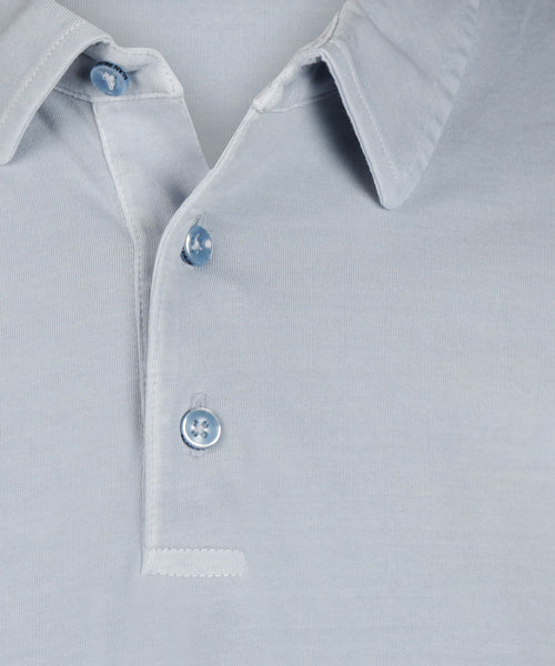 Lässiges Jersey-Polohemd, Kurzarm | Blau