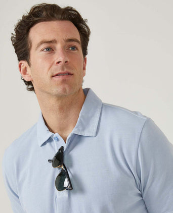 Casual Jersey Polo Korte Mouw | Blauw