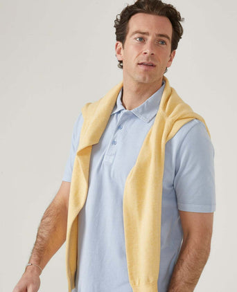 Lässiges Jersey-Polohemd, Kurzarm | Blau