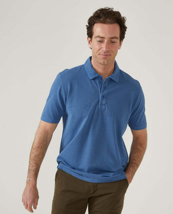Casual Jersey Polo Korte Mouw | Blauw