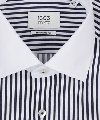 Eterna Overhemd Dubbele Manchet | Blauw Eterna Overhemd Dubbele Manchet | Blauw