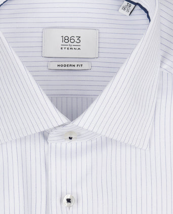 Eterna Hemd mit doppelter Manschette | Blau
