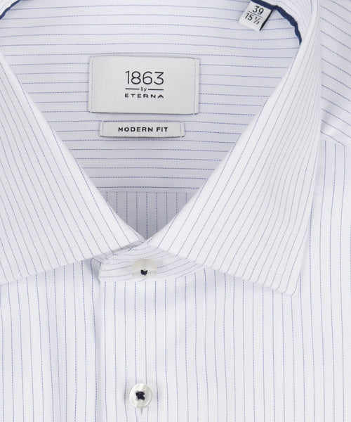 Eterna Hemd mit doppelter Manschette | Blau