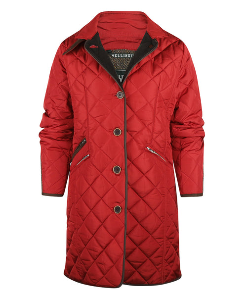 Wellington Quilt Jas Dames | Rood