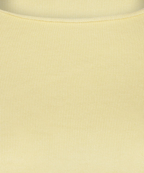 Basic dames pullover katoenmix | Geel
