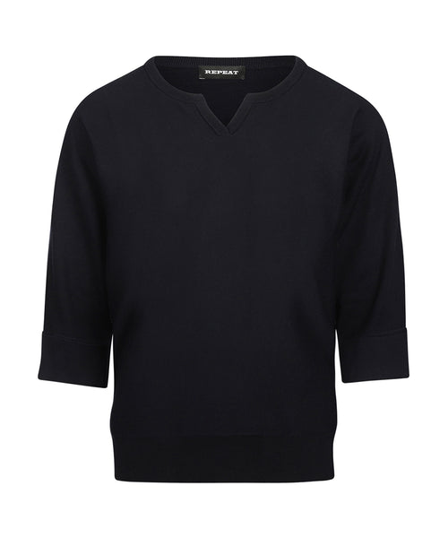 Losvallende Batwing Dames Pullover | Navy Blauw