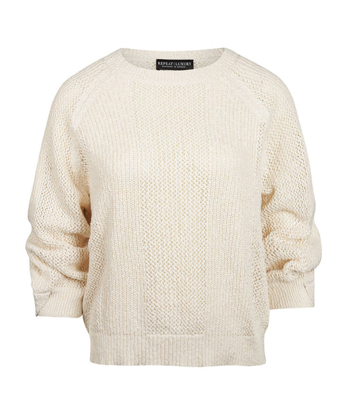 Repeat Dames Pullover Ronde Hals | Beige