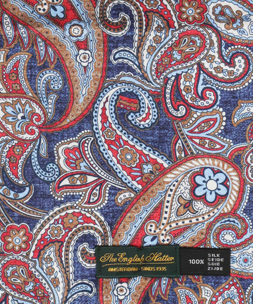 Zijden Sjaal met Paisleyprint | Blauw
