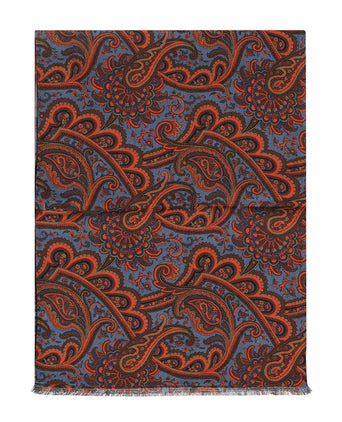 Zijden Sjaal met Paisleyprint | Rood