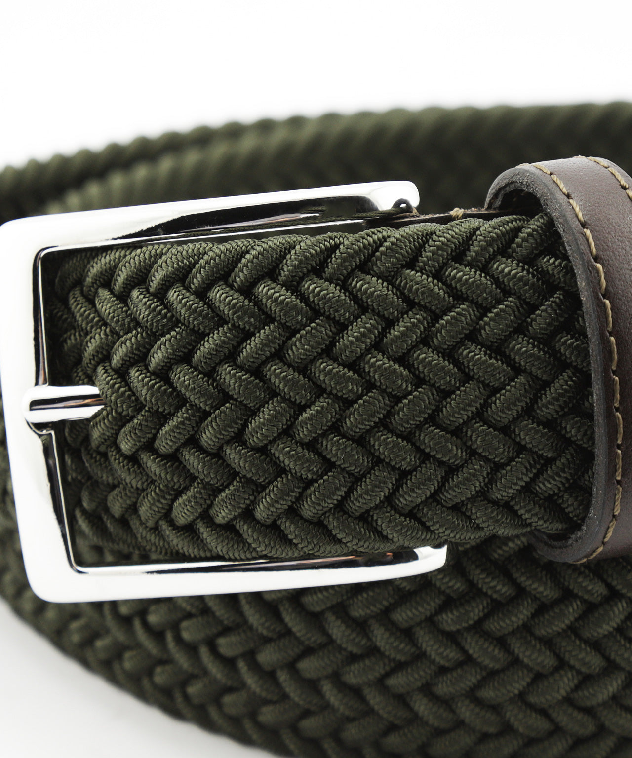 Gevlochten Riem | Olive