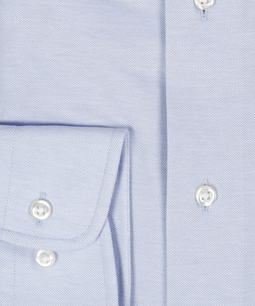 Viyella Knitted Pique Shirt | Blauw