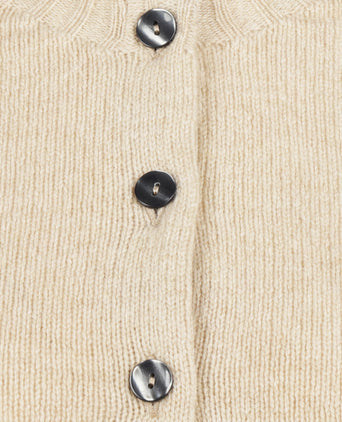 Harley of Scotland Dames Knoop Vest | Beige