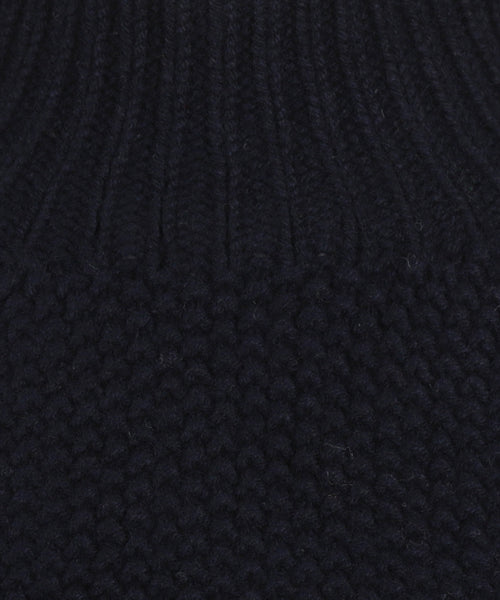 Harley of Scotland Dames Turtle Pullover | Navy Blauw